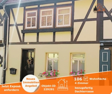 Charmantes Fachwerkhaus mit Dachterrasse & Schlossblick-bezugsfertig in Stolberg (Harz), 06536 Südharz, Einfamilienhaus