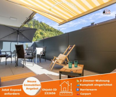 Ankommen und Wohlfühlen – möblierte 3-Zimmer-Terrassenwohnung mit Carport in Bad Lauterberg, 37431 Bad Lauterberg, Terrassenwohnung