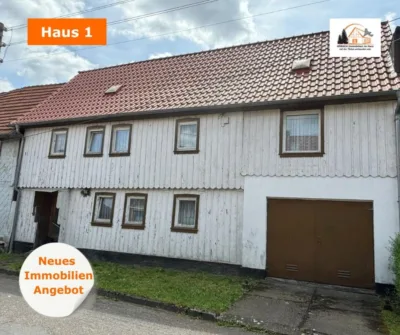 Ihre Projektchance im Harz: Zwei Grundstücke mit Fachwerkhäusern & Entwicklungspotenzial im Harz, 06536 Südharz, Einfamilienhaus