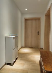 Der Eingangsbereich zur Erdgeschoss-Wohnung