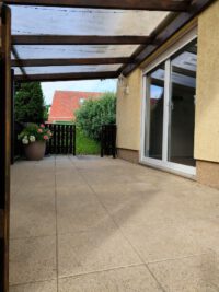 Die überdachte Terrasse