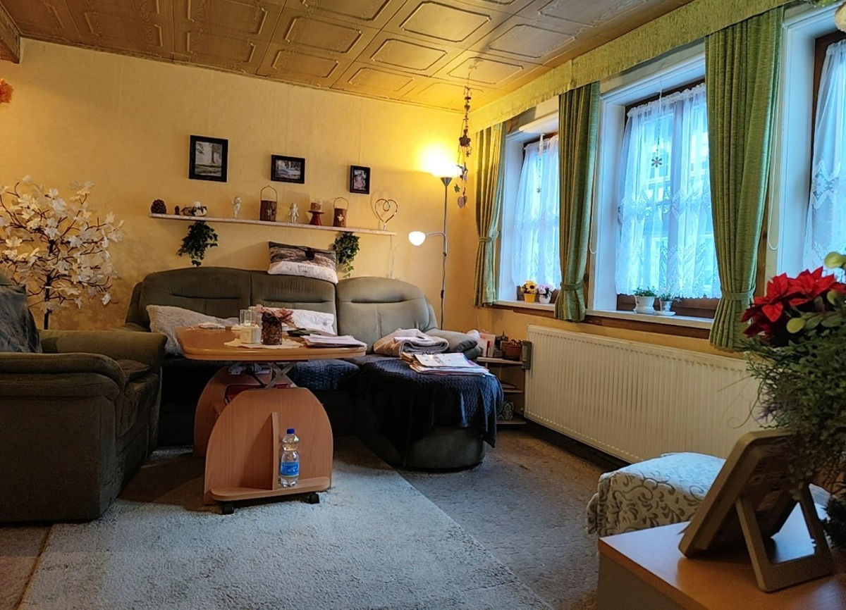 Das Wohnzimmer im Erdgeschoss