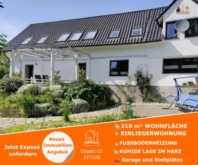 Einfamilienhaus mit Einliegerwohnung oder Büro in Dietersdorf im Harz, 06536 Südharz, Einfamilienhaus